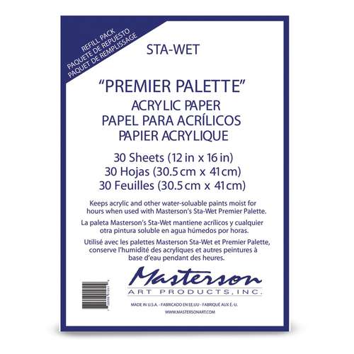 Masterson® Sta-Wet® Acrylpapier für Premier Palette™ – 30 Blatt