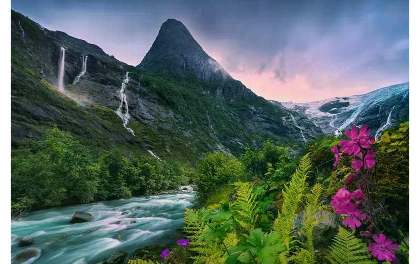 Puzzle Atemberaubende BergstimmungKlassisches Puzzle