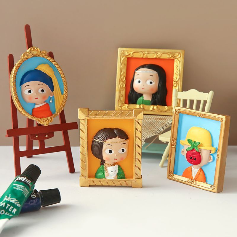 Leuke essentials - Cartoon schilderij koelkastmagneet (verschillende ontwerpen)