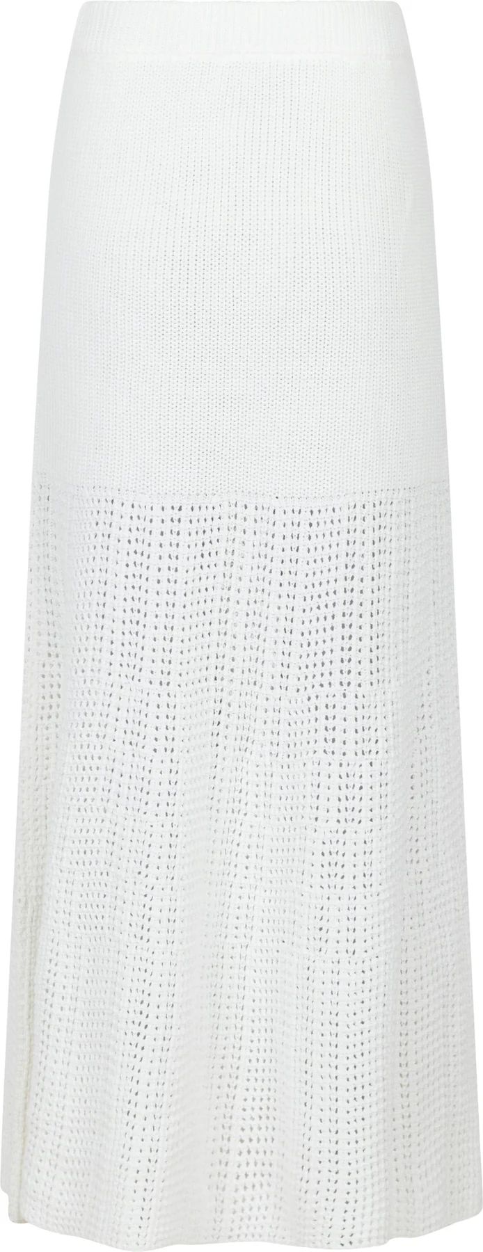 Neo Noir Lyric Crochet Knit Skirt white