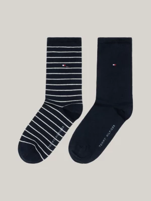 Pacote com 2 pares de meias clássicas listradas