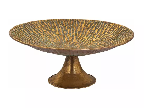 Centre de table en métal doré 47x47x19h