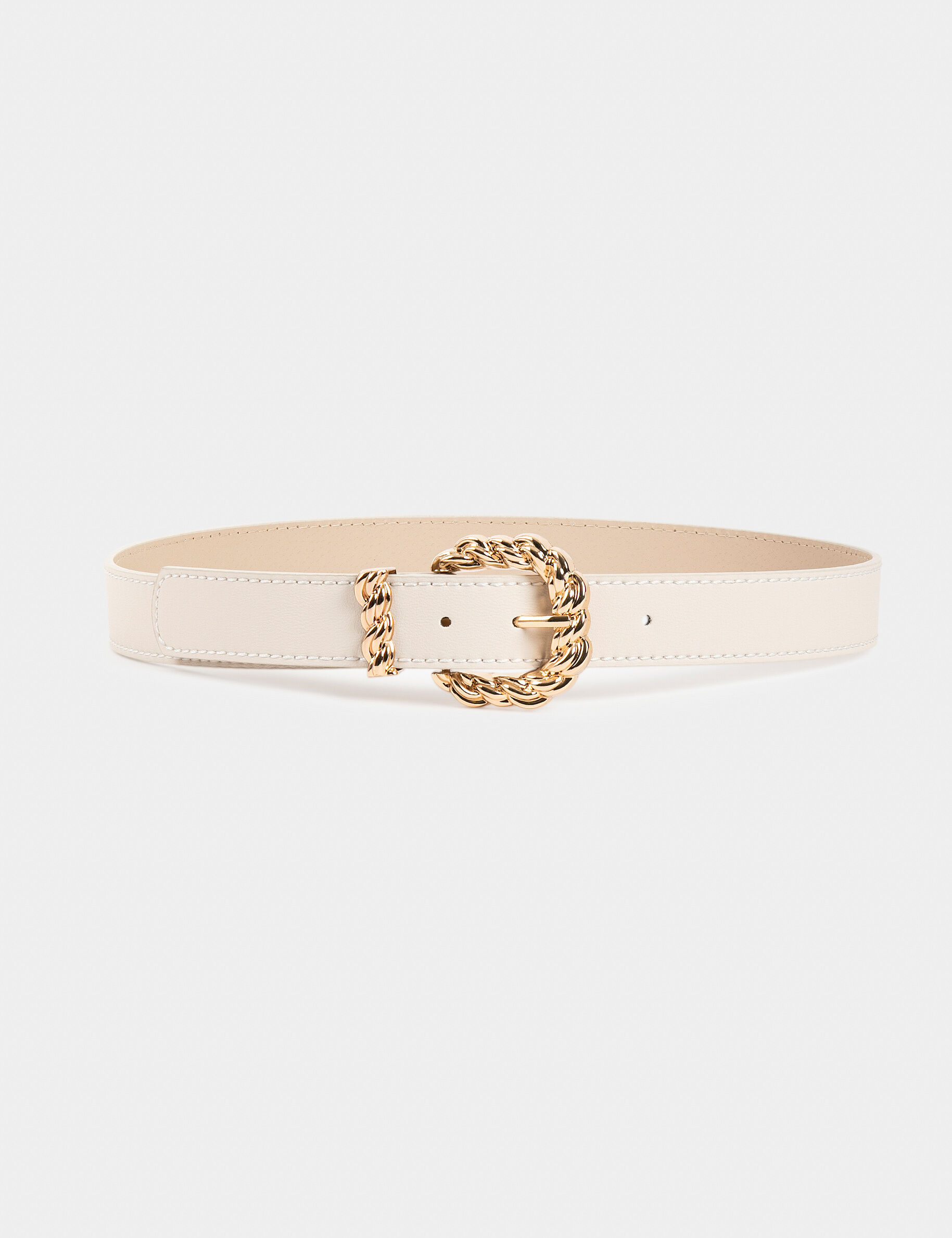 Ceinture avec boucle torsade ivoire femme - ivoire