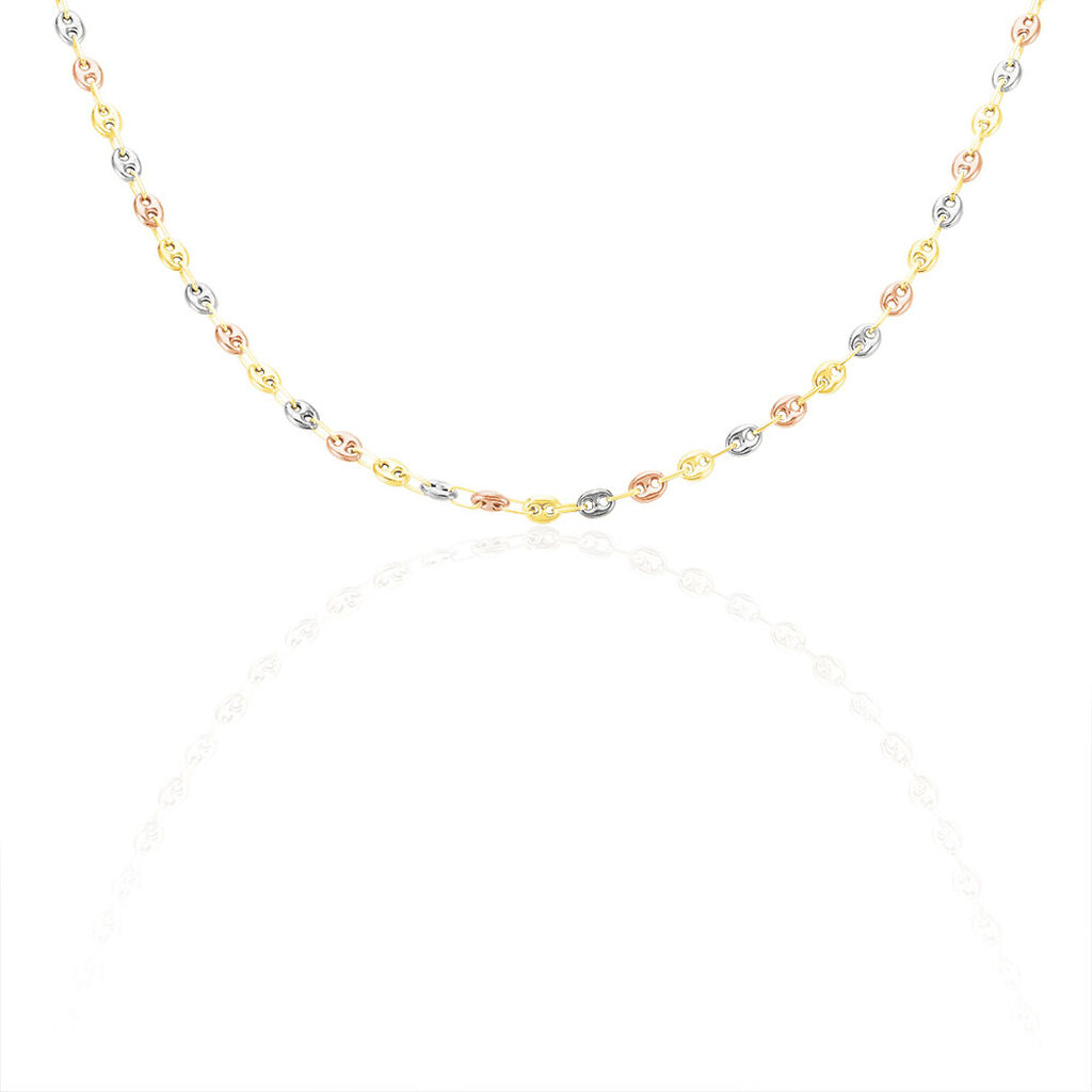 Collier Maille Dami Maille Grain De Cafe Or Tricolore