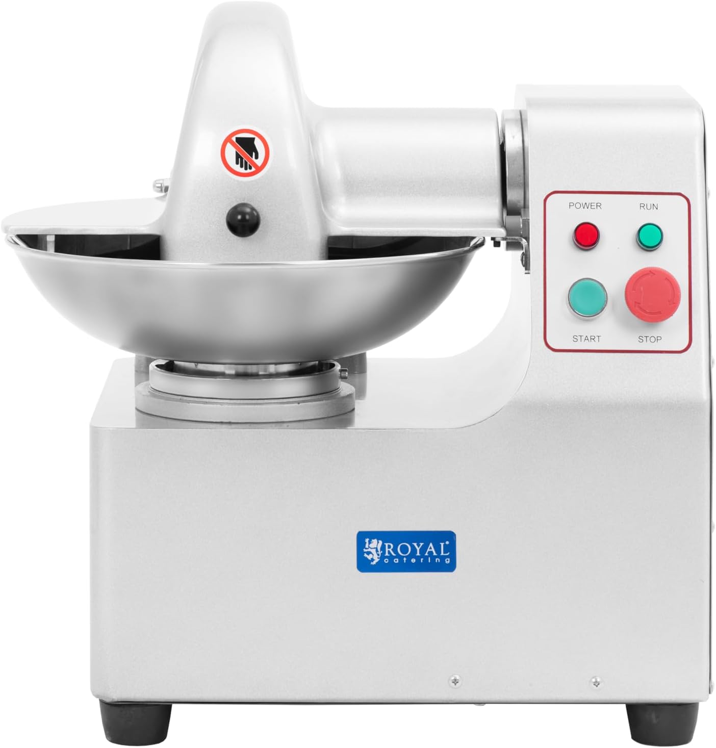 Royal Catering RCBC-5V3 Tischkutter 1360 U/min 5 L 550 W Edelstahlschüssel Küchenkutter Küchenmaschine Gastro-Kutter