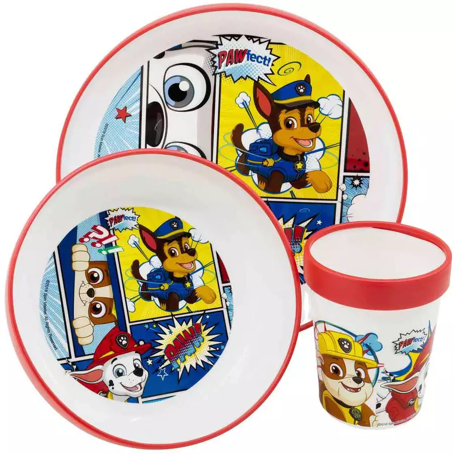 Stor Kindergeschirr Paw Patrol 3er Set bunt