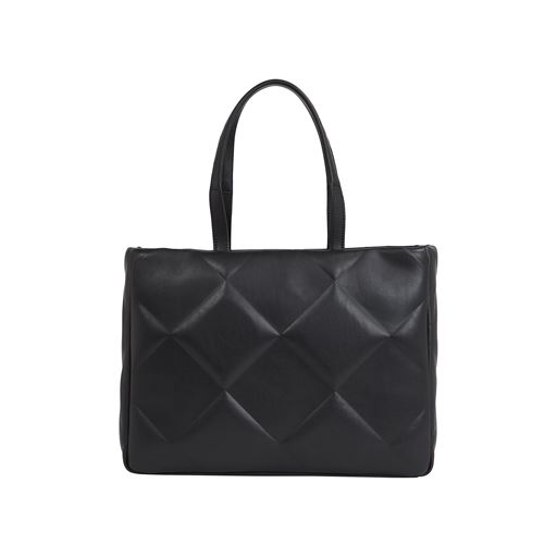 Calvin Klein Re-Lock Quilt Skuldertaske, Sort