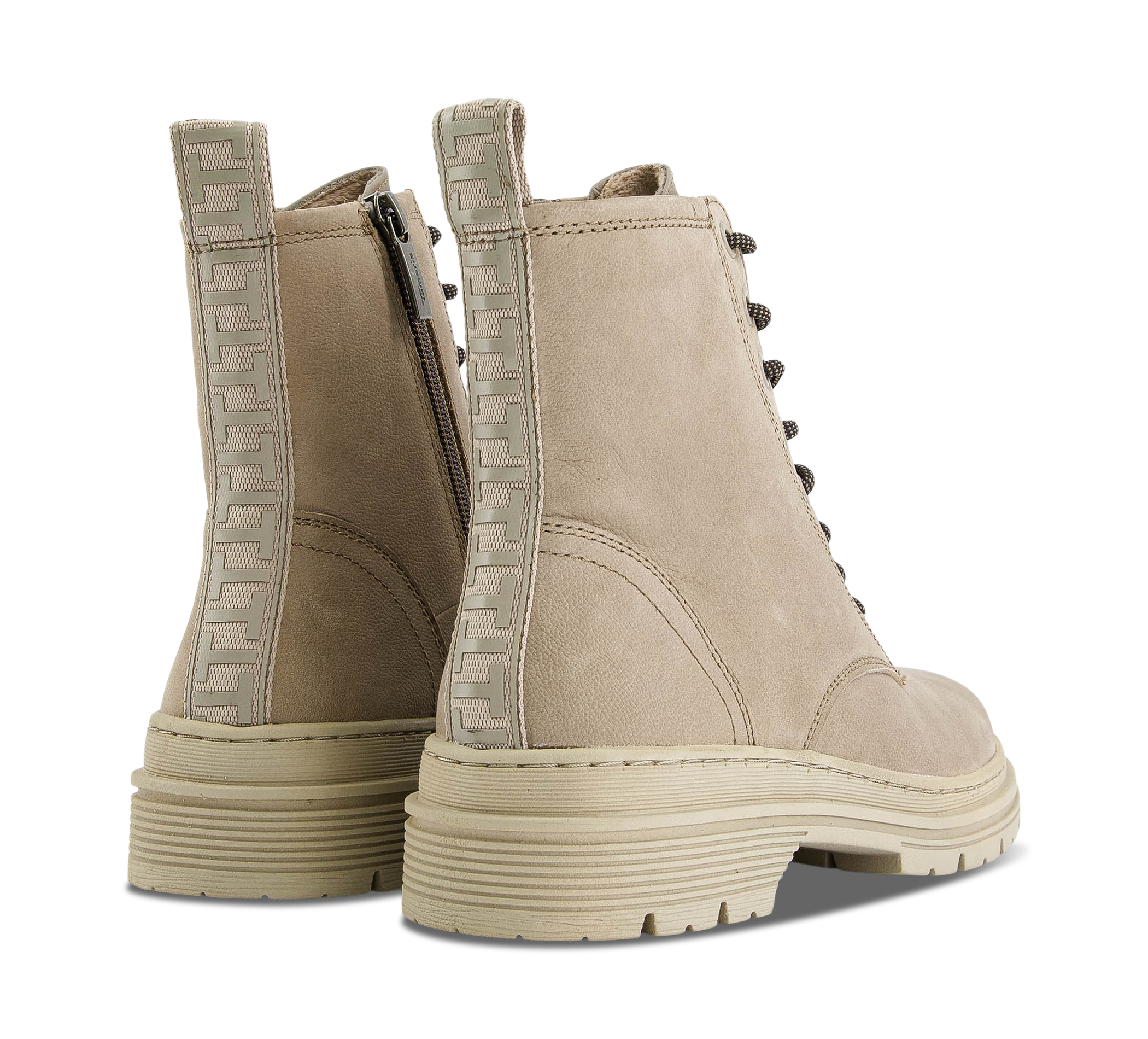 Tamaris Schnürstiefel beige/taupegrau