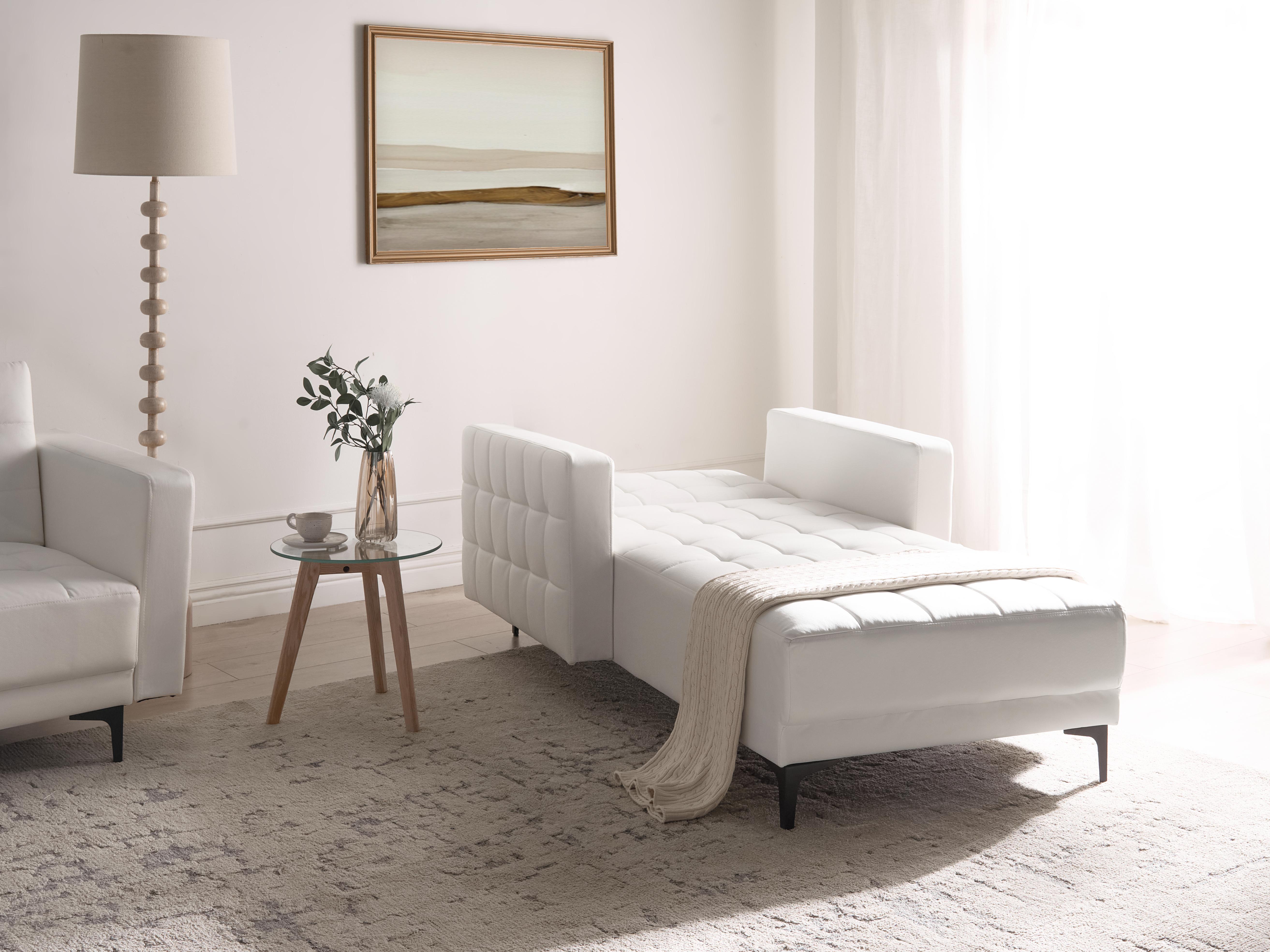 Chaise longue ABERDEEN Kunstleer Wit