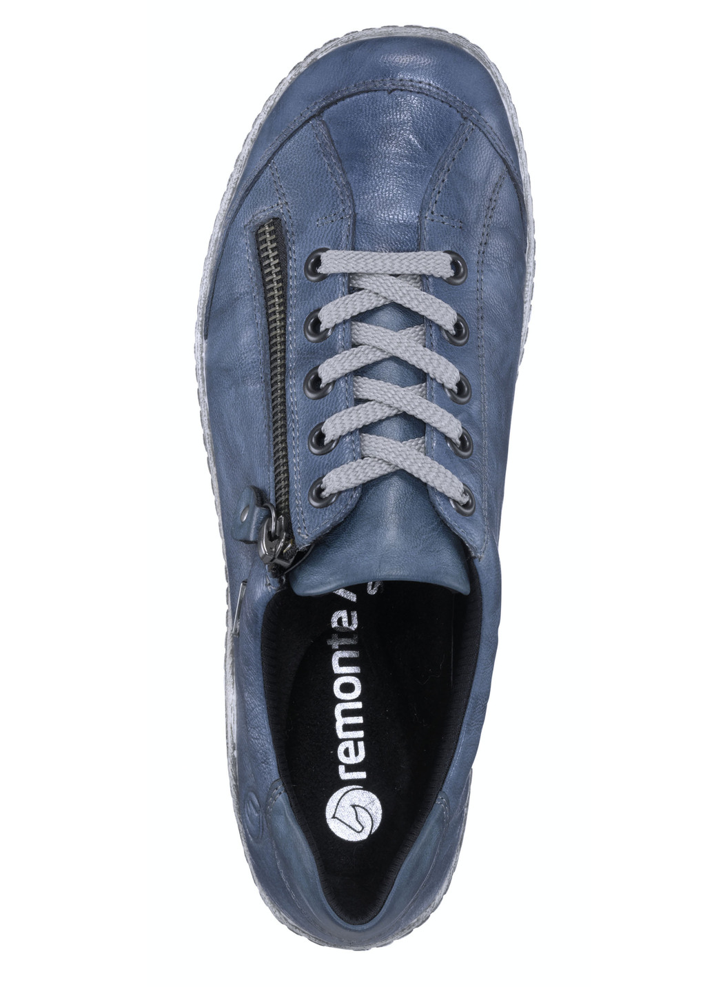 Remonte Schnür-Sneaker mit zartem Schimmer oder Knitter-Struktur