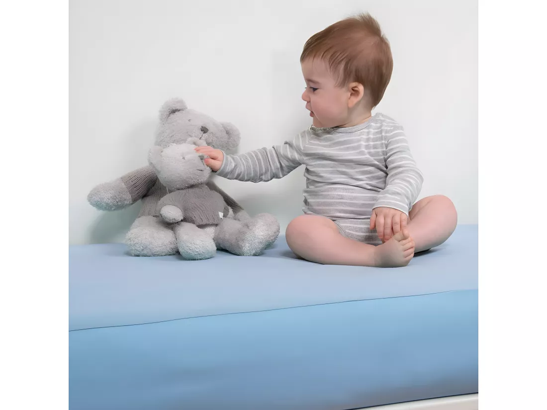 MINEA | Alèse B-Sensible Bleu ciel bébé | Impermeable & Anti-acariens