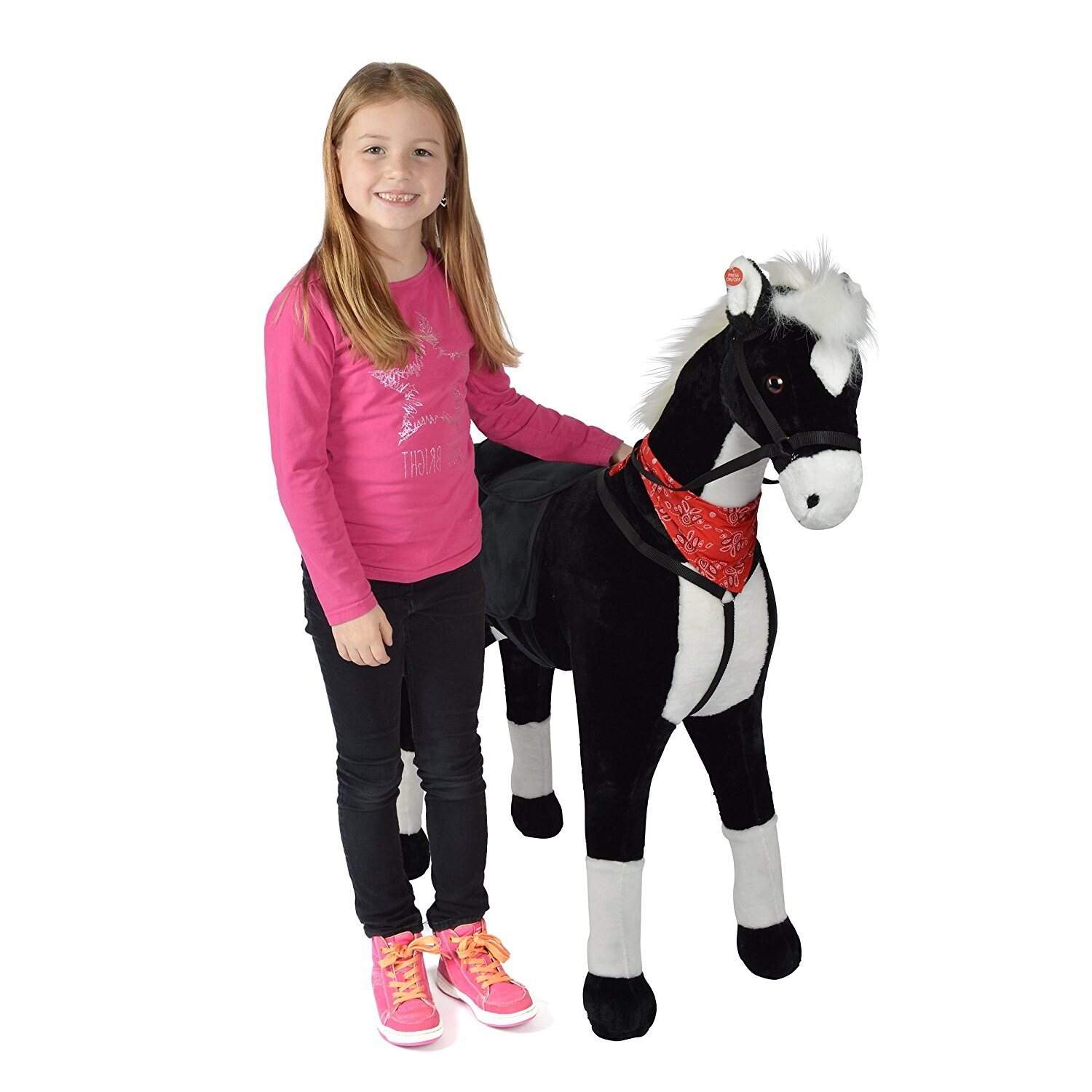 Pink Papaya Stehpferd für Kinder zum Reiten Amadeus 105 cm