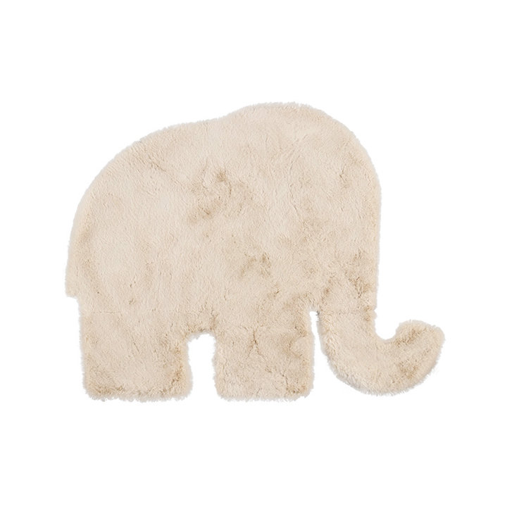 Kindervloerkleed - Huggy Olifant Creme | Super fluffy!