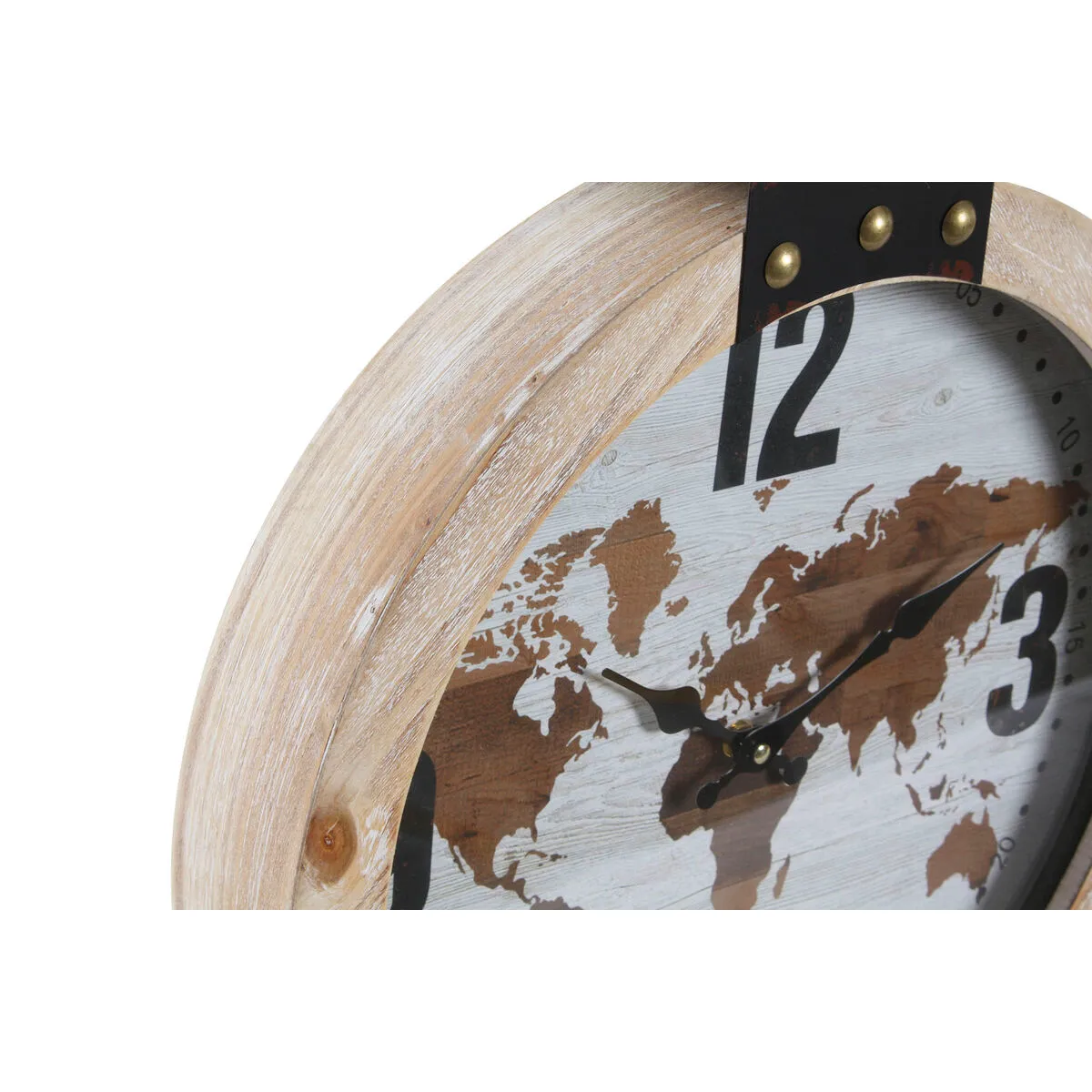 DKD Home Decor Horloge Murale Mappemonde 54 cm