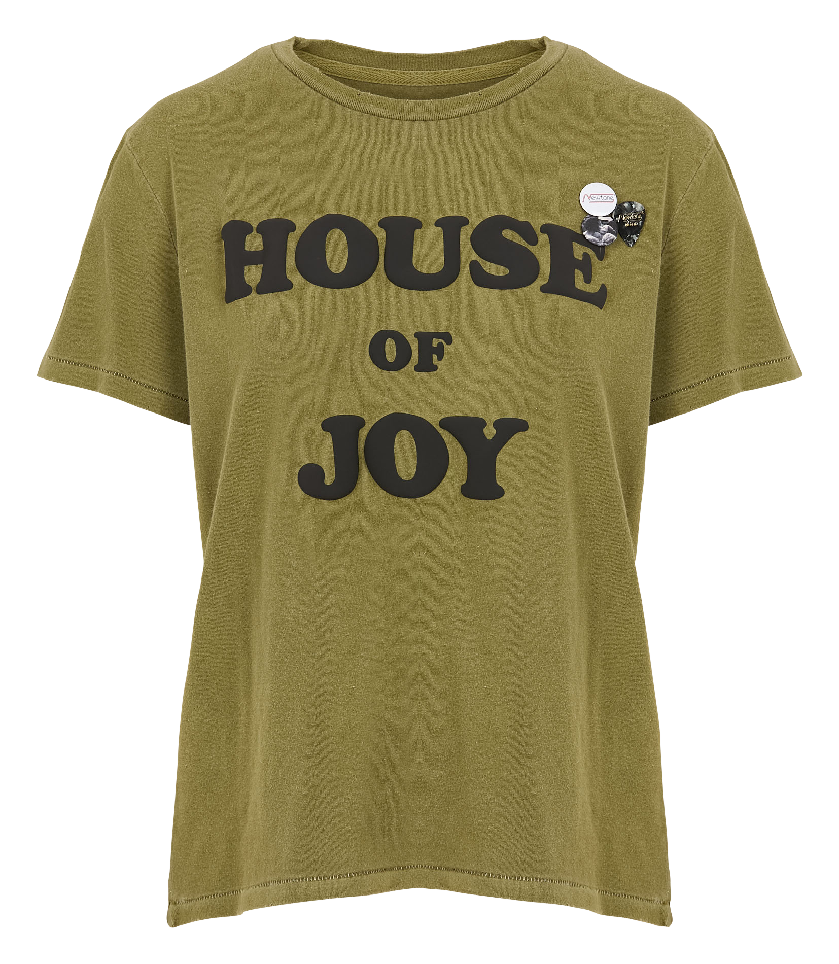 STARLIGHT HOUSE - Tee-shirt droit col rond sérigraphié en coton | Kaki