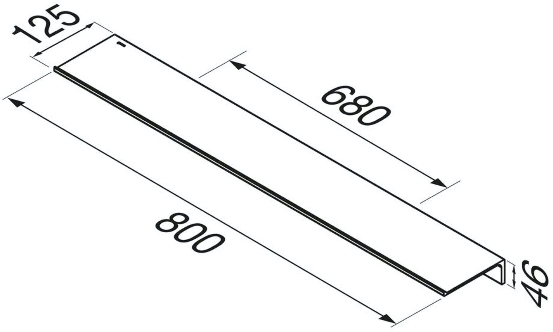 Geesa Leev planchet 80cm zwart