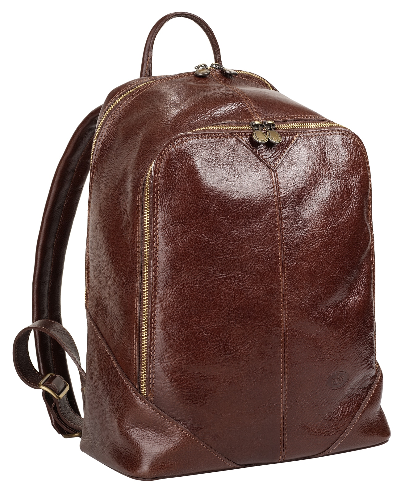 Piké Cityrucksack echt Leder, Made in Italy