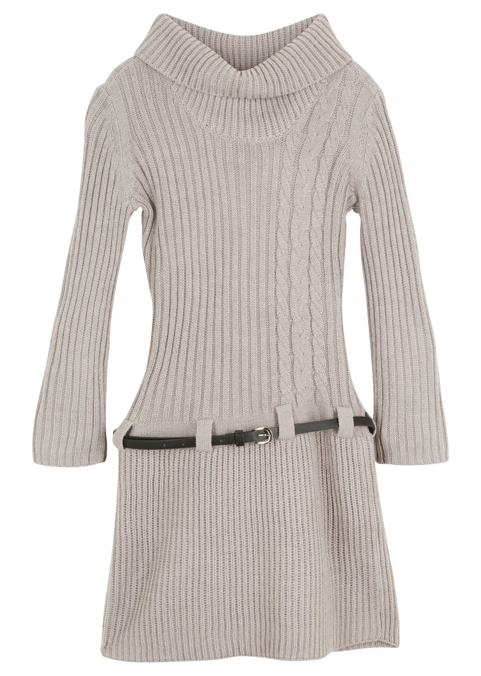 Robe en maille avec ceinture (Ens. 2 pces.)