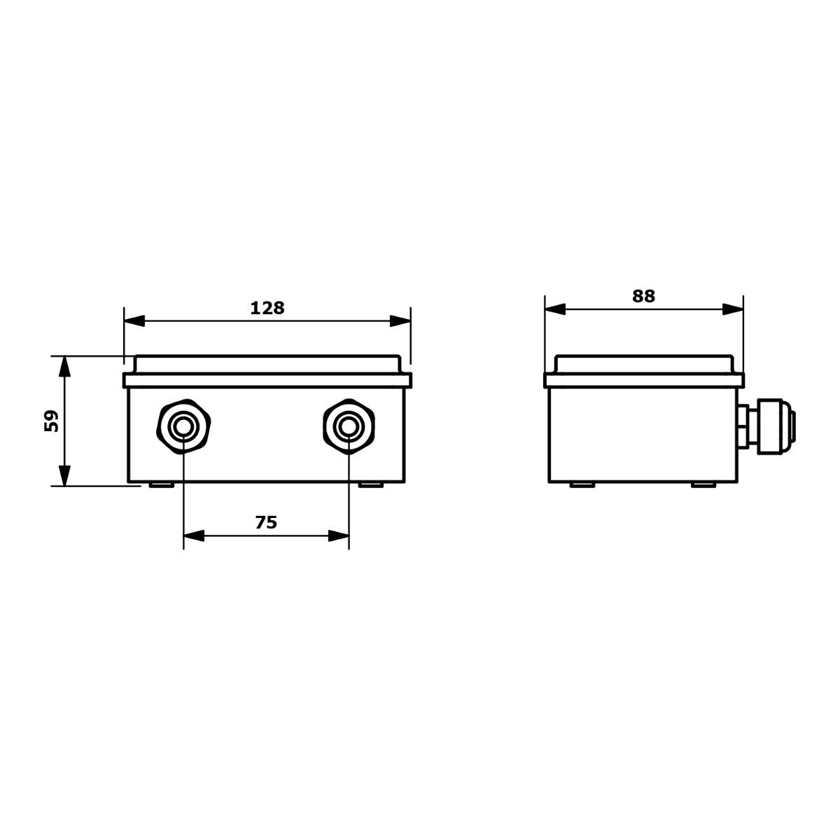 Sapho urinoir infrarood spoelunit 6V DC RVS inclusief voeding