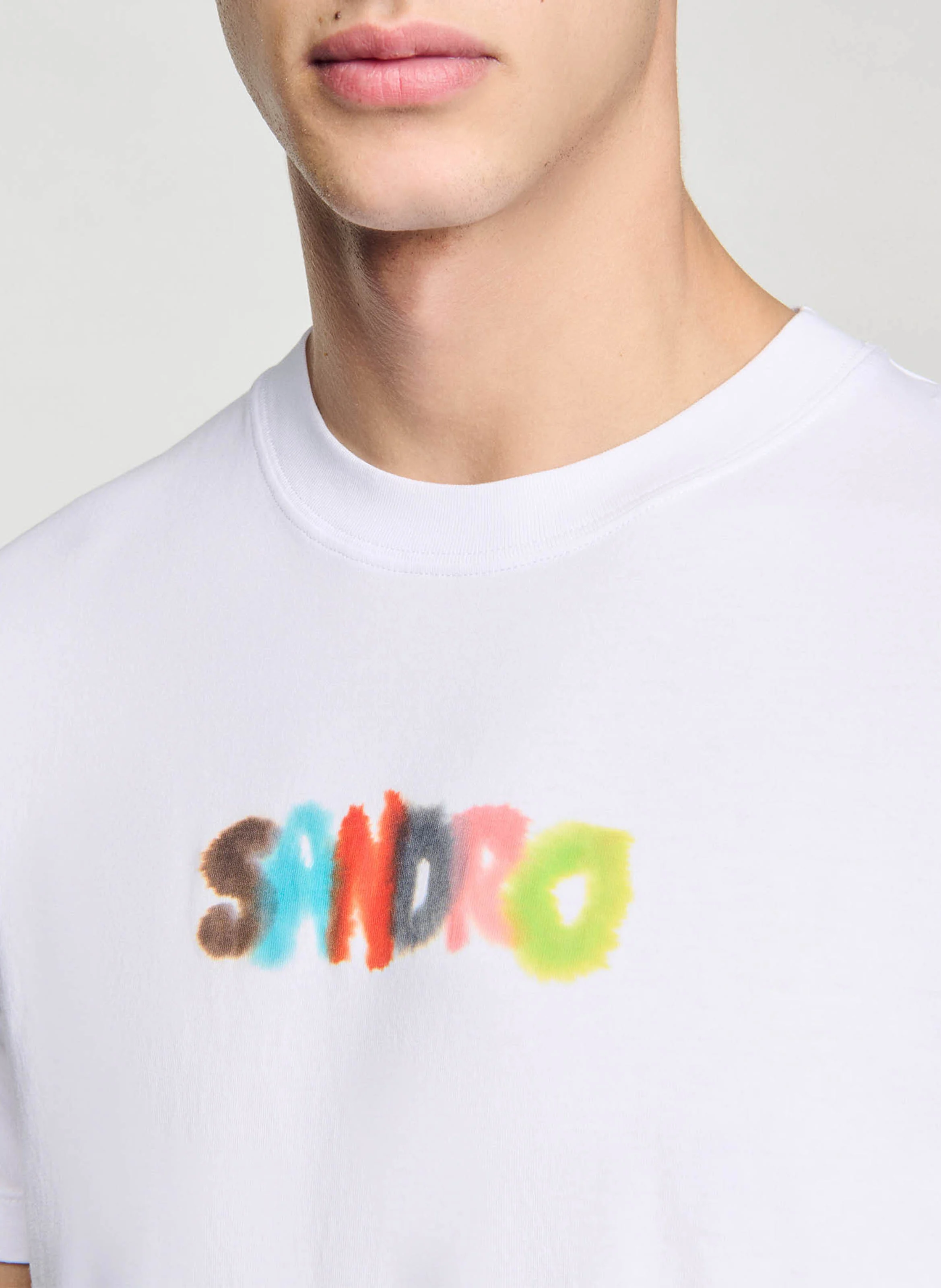 Tee-shirt droit imprimé en coton | Blanc