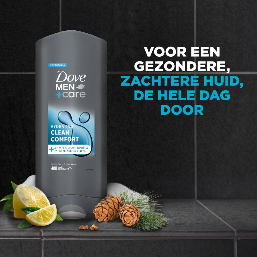 Lekkere frisse geur, zuinig in gebruik.Clean Comfort 3-in-1 douchegel - 6 x 400 ml