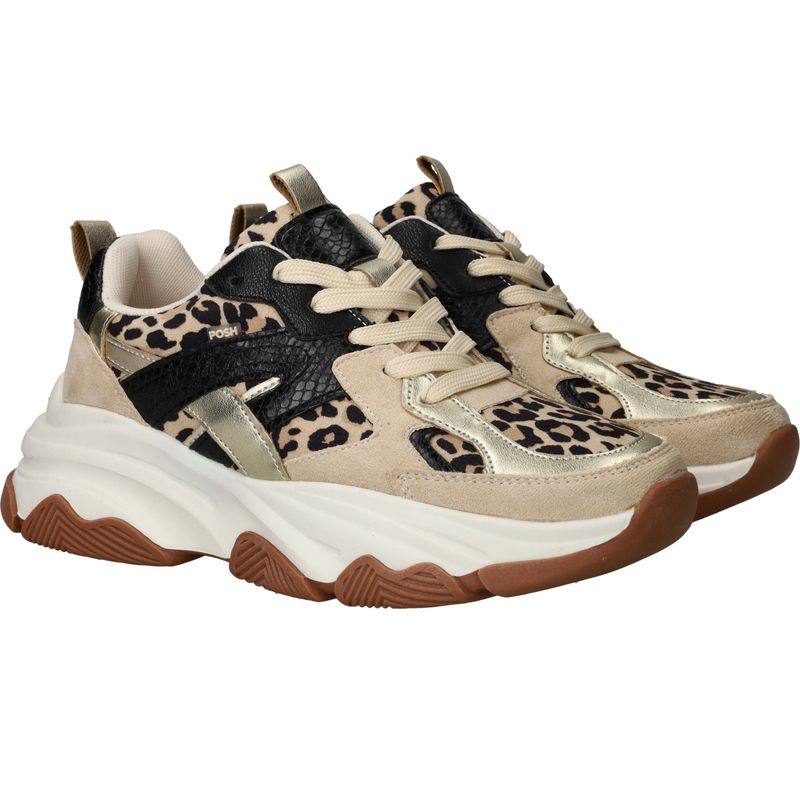 POSH by Poelman Sneakers Beige Dames