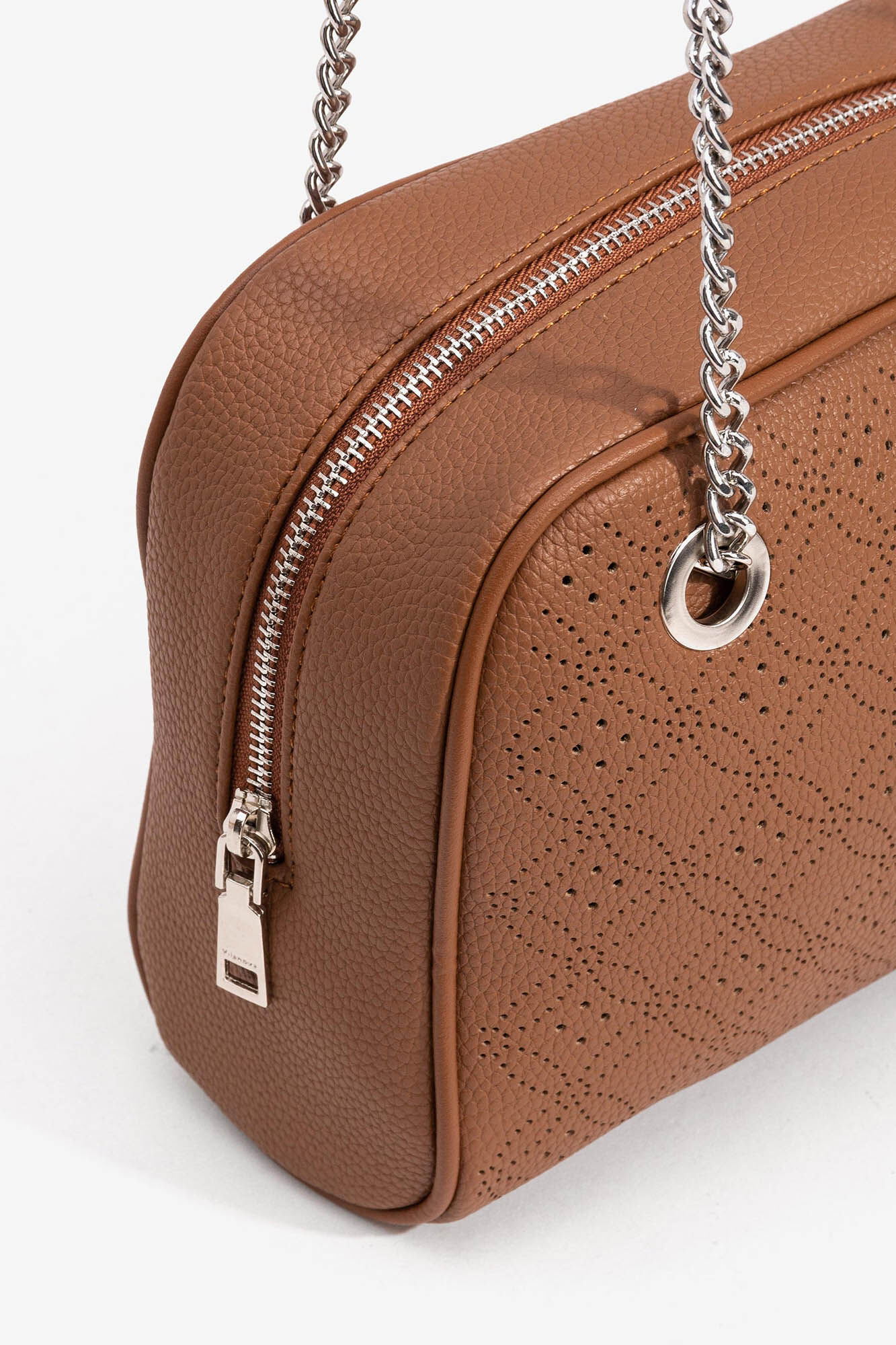 Bolsa transversal perfurada - Bege