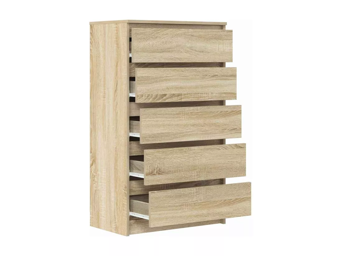 Commode Chêne sonoma 60x36x103 cm Bois d'ingénierie