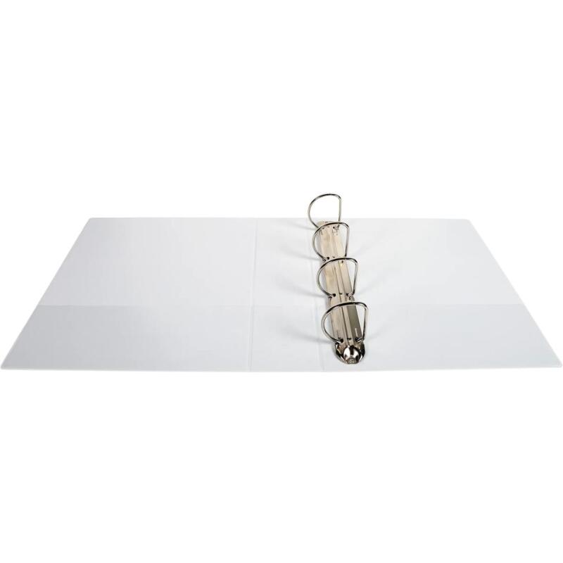 Classeur 4 anneaux plastifié Exacompta Kreacover personnalisable A4 maxi - Dos 9 cm blanc
