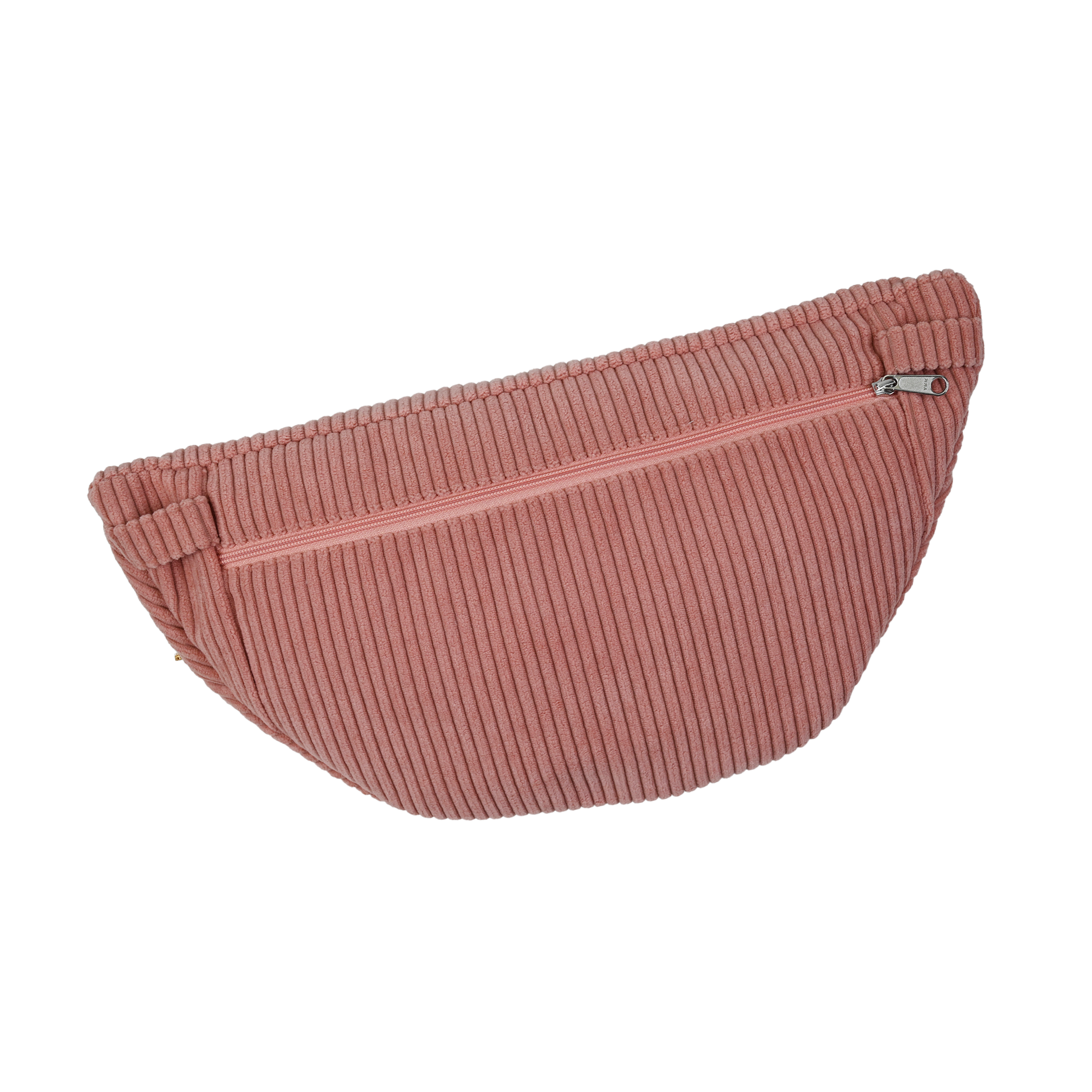 Petit Sac Banane Velours Côtelé Rose Blush