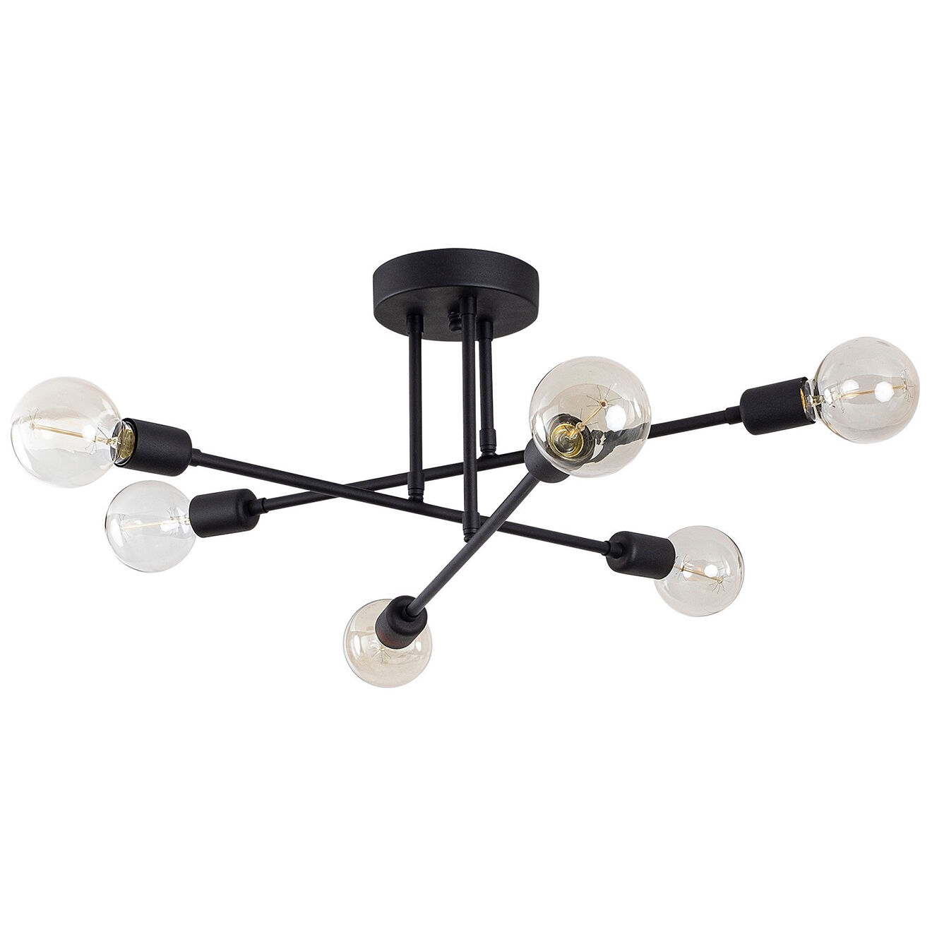 Opviq Plafonnier Flower noir - 64x64x30 cm