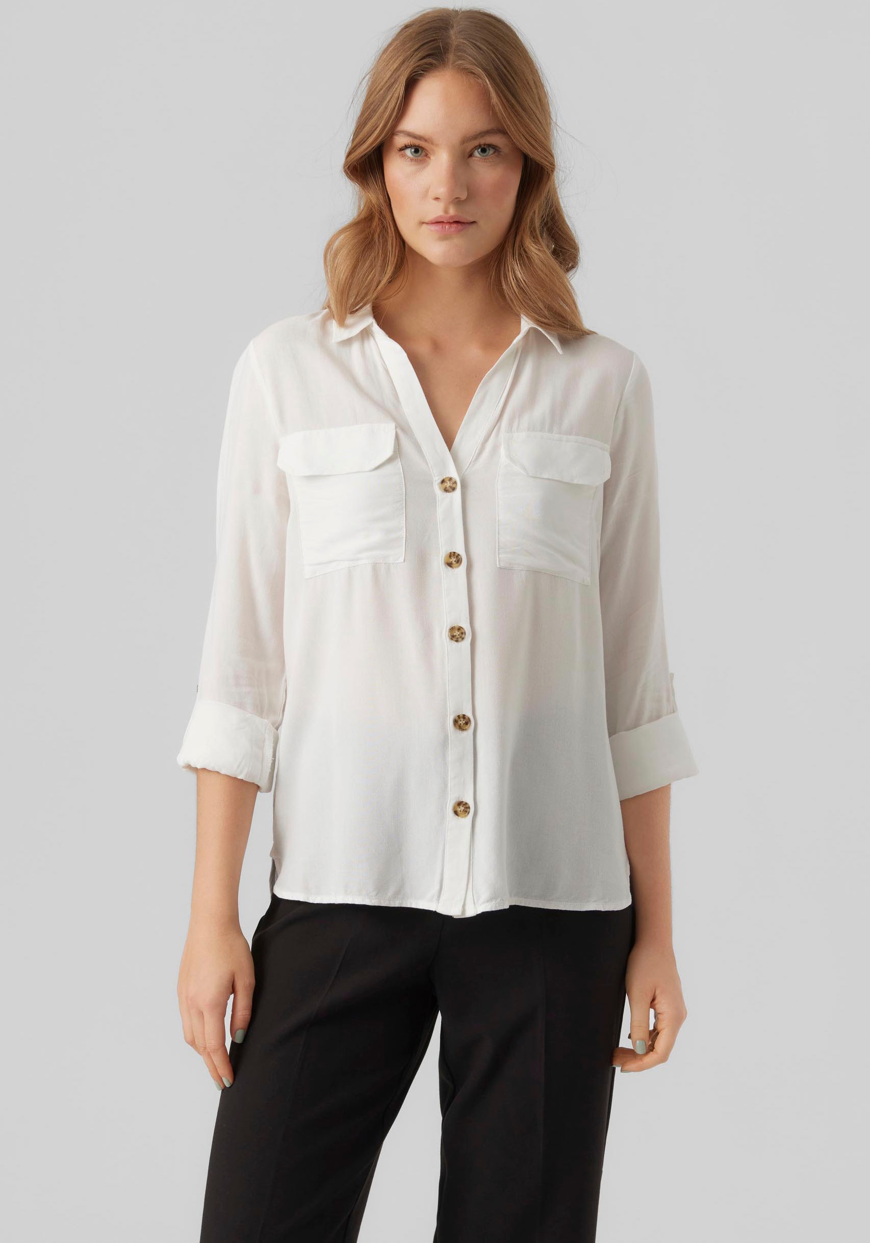 Vero Moda Hemdbluse »VMBUMPY L/S SHIRT NEW WVN GA NOOS«