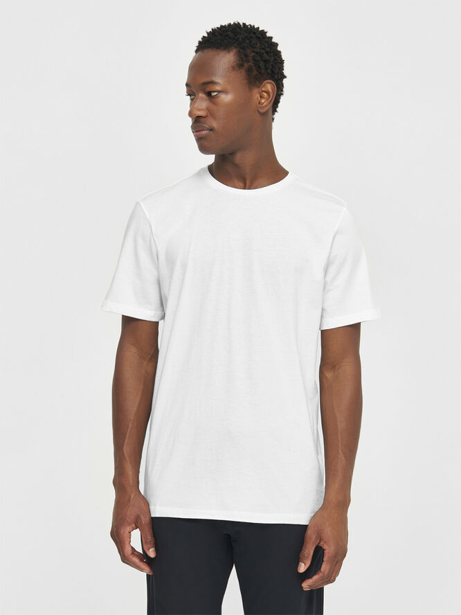 Knowledge Cotton Apparel AGNAR basic t-shirt - Regenerative Organic Certified™ - GOTS/Vegan Hvid