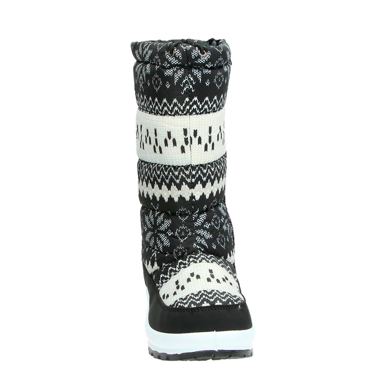 Snow Fun snowboots me tprint zwart/wit