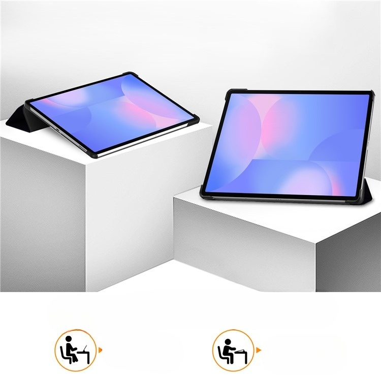 Samsung Galaxy Tab S10 FE  Plus Leder Tasche Smart Cover Schutzhülle   S-Pen Halterung - Don't Touch Me