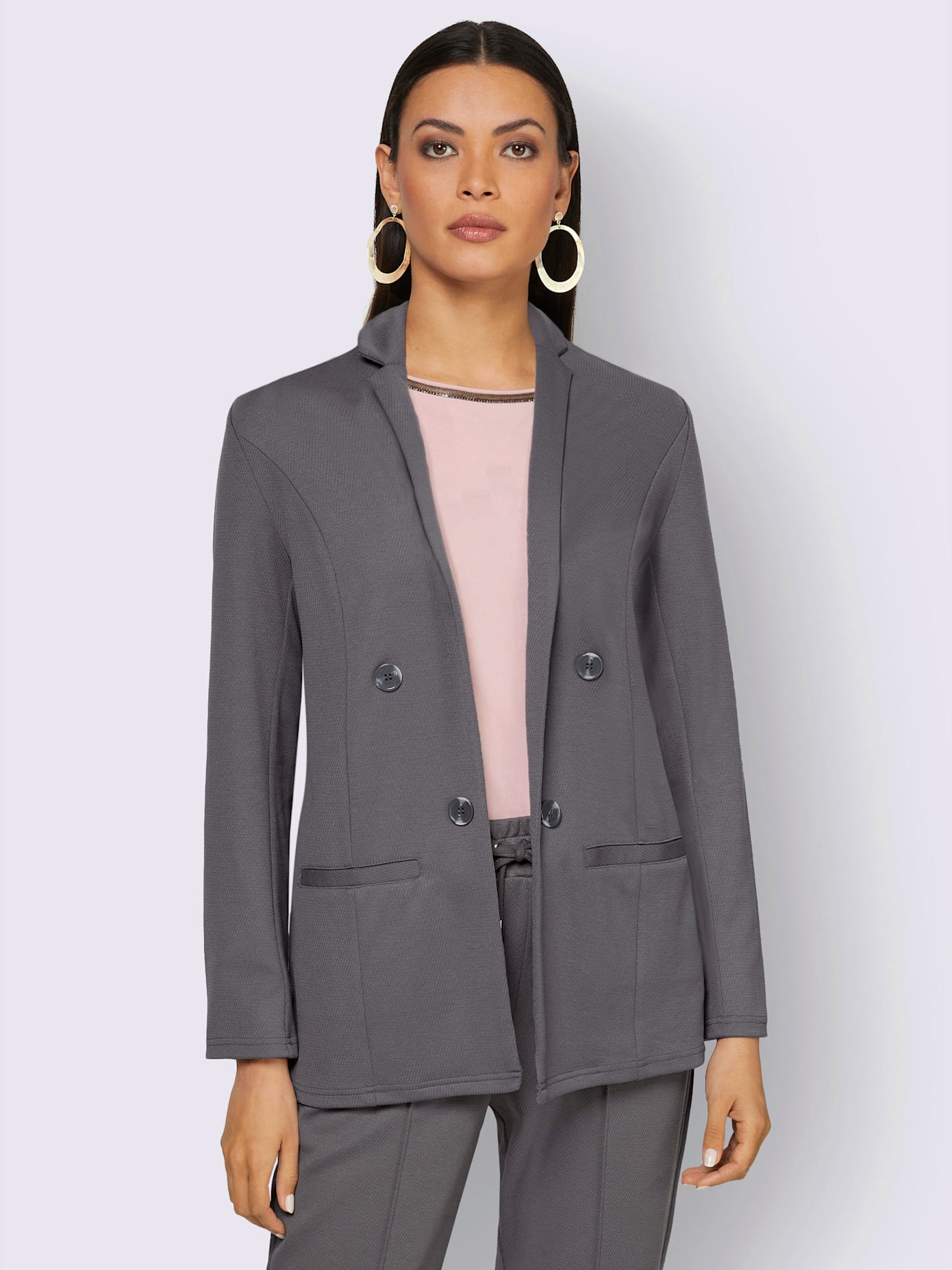 Blazer forme ouverte et longue tendance