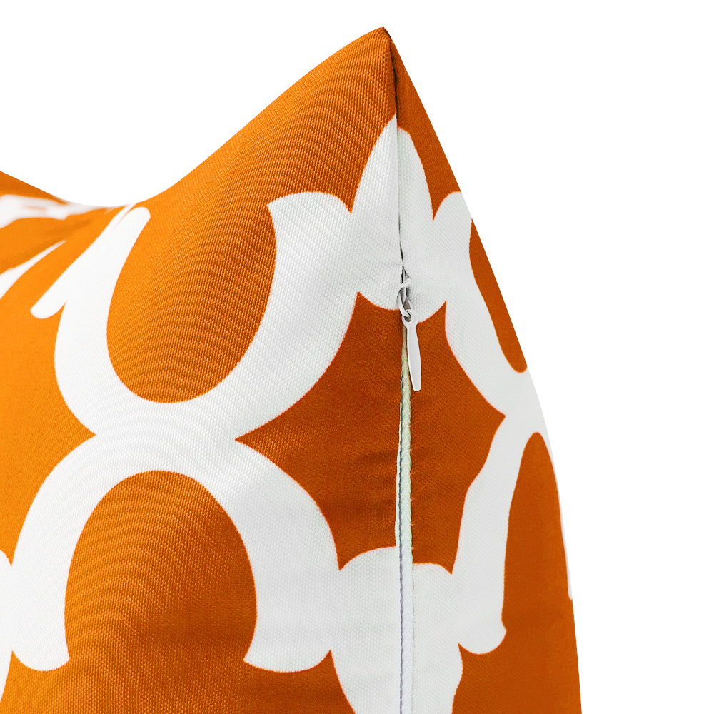 Outdoorkissen PATI orange/weiss 45 x 45 cm