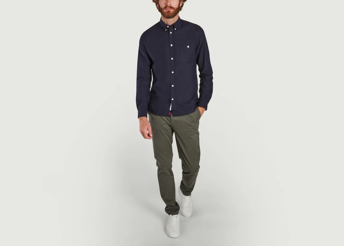 Chemise Boutonée avec Poche Cuisse de Grenouille