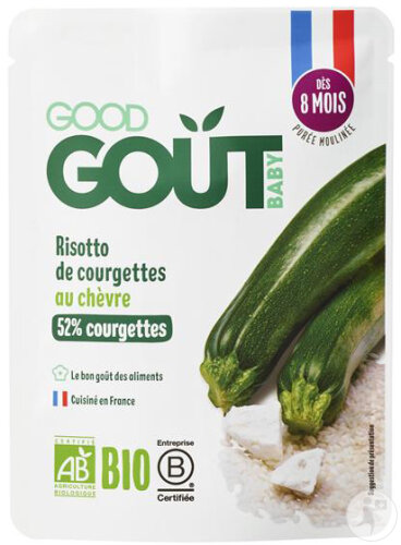 Good Goût Baby Risotto De Courgettes Au Chèvre Bio 190g