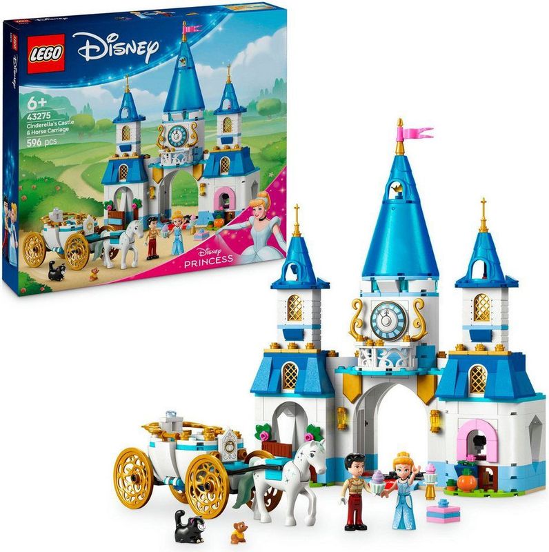 LEGO - Disney Princess Assepoester - Kasteel en Paardenkoets - Bouwset