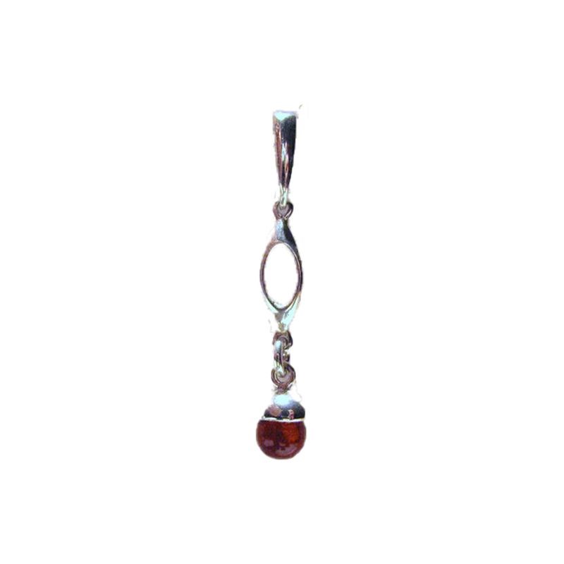 Pendentif ambre argent