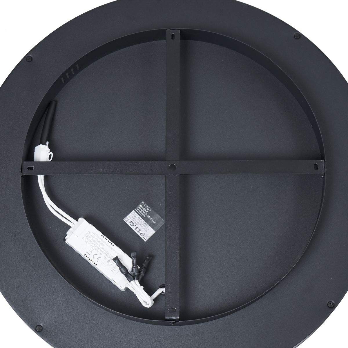 Design plafondlamp zwart met goud 60cm incl. LED 3-way switch - Ingo