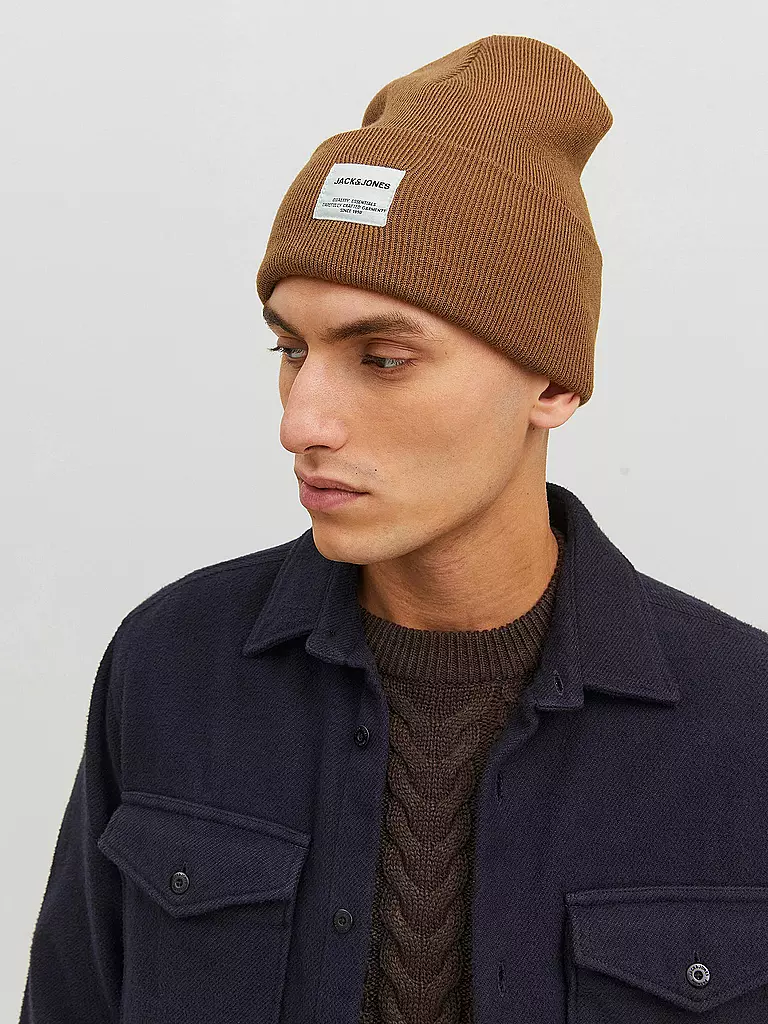 JACK & JONES Mütze - Haube JACLONG hellbraun