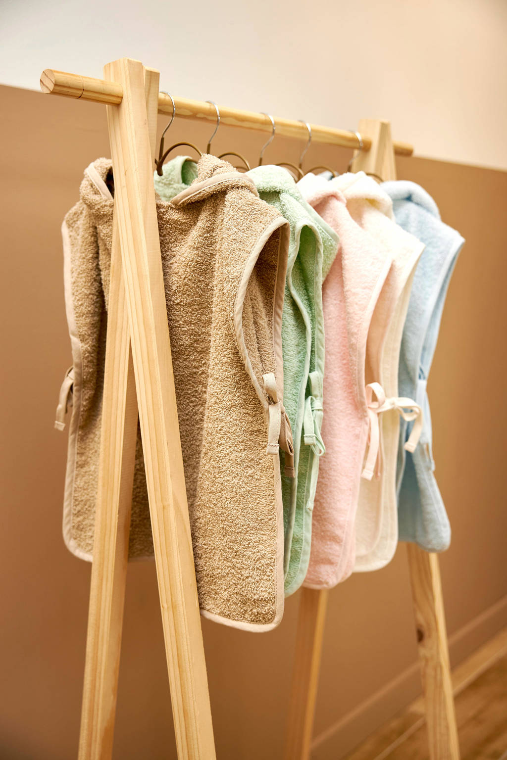 basic badstof badponcho 1-3 jaar sand