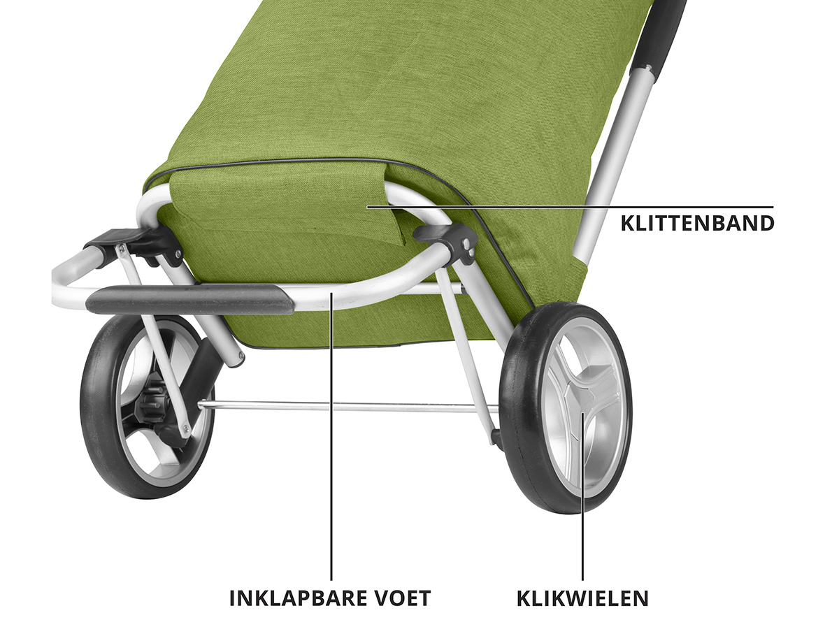 Cruiser 45 liter opvouwbare boodschappentrolley - Green