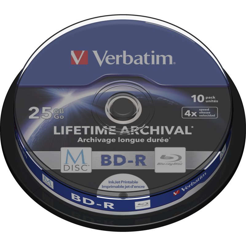 Verbatim M-Disc 4x BD-R 25 Go 10 pièce(s)