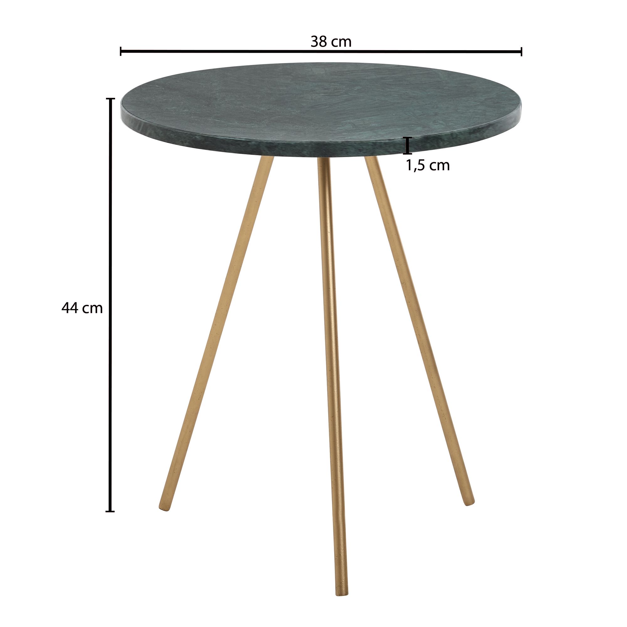 Beistelltisch FineBuy Sofatisch Echter Marmor Ø 38 cm Tisch Wohnzimmertisch Rund