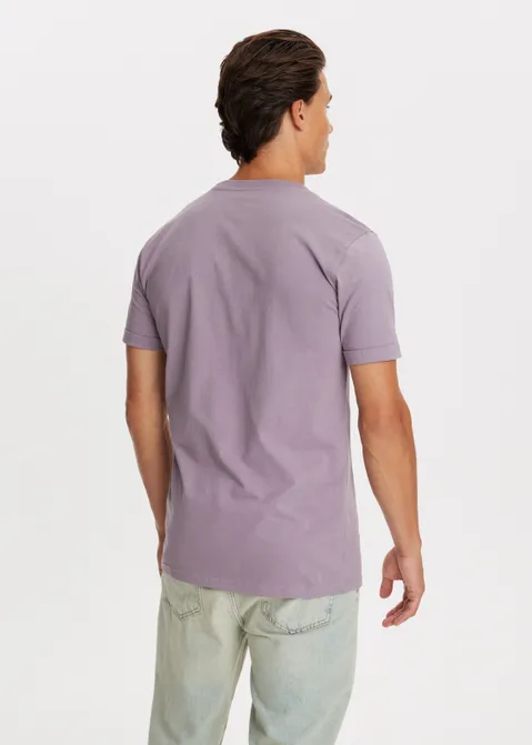 T-shirt met kruis logo paars (PRS.M)