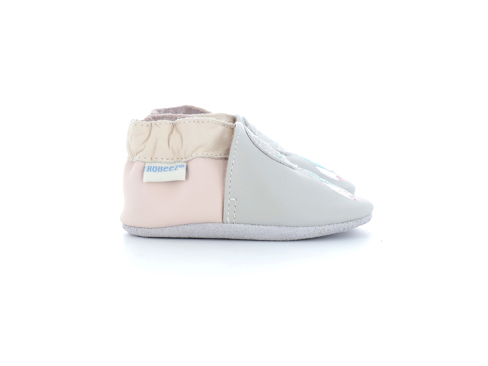 Robeez-DREAM TACKER Cuir Beige Rose