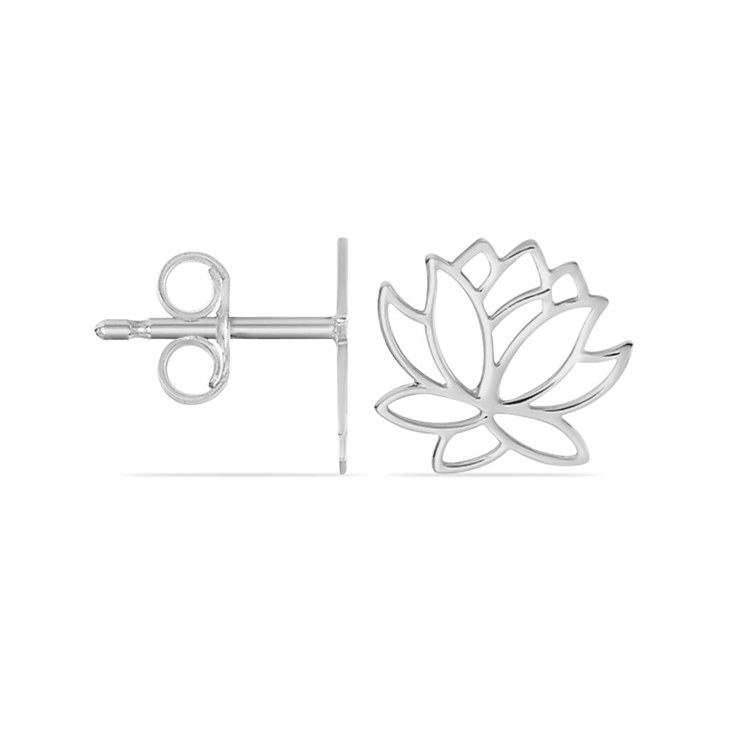 Boucles D'oreilles Puces Rosita Argent Blanc
